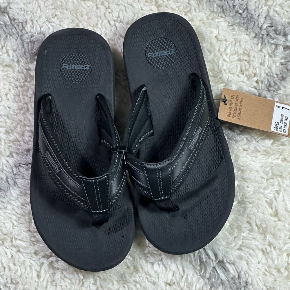 Zabway Black women’s Padded Flip Flops